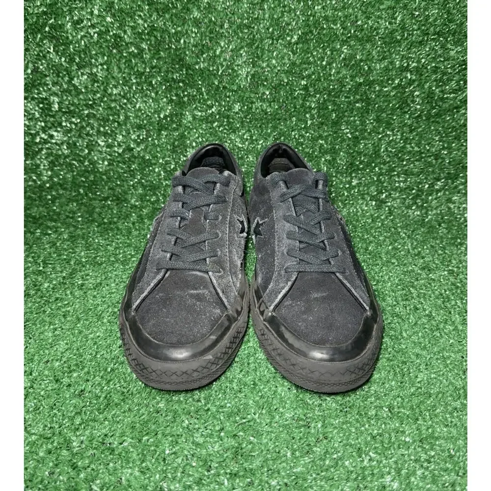 Converse Chuck Taylor All Star Low Top Black Suede Shoes Kid Size 4 Women Size 6